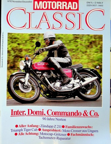 Deckblatt Motorrad Classic (06/1992)